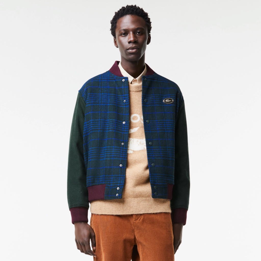 Lacoste Men's Branded Back Varsity Jacket